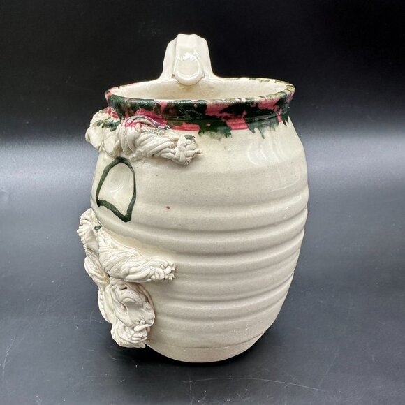 Vintage Santa Claus Mug Handmade Pottery Spongeware Coffee Cup Christmas Decor - Picture 5 of 10